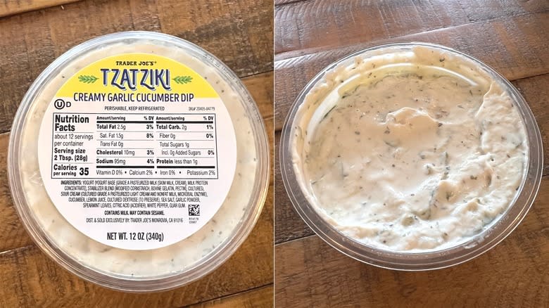 Tub of Trader Joe's tzatziki