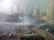 In this photo made available by Dr. Robert Seigel, a waterspout comes ashore in downtown Tampa, Fla., Tuesday Feb. 26, 2013. (AP Photo/ Dr. Robert Seigel)