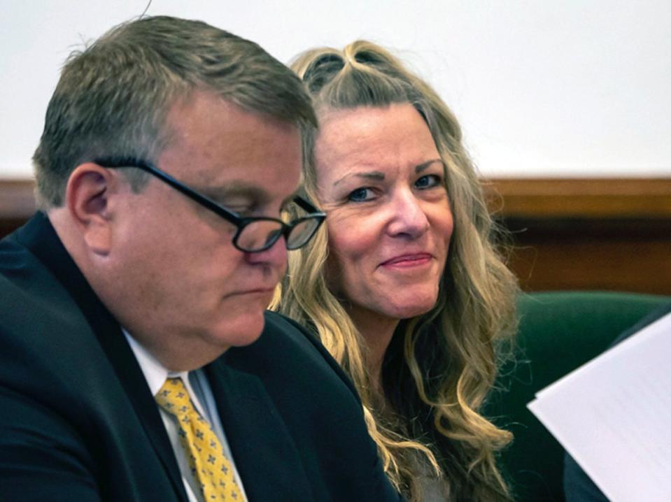 Lori Vallow Daybell and her attorney in court on Tuesday (AP)