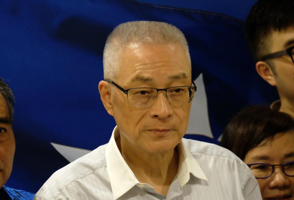 Taiwan's former vice president Wu Den-yih listens during a press conference after winning the main opposition Kuomintang (KMT) party chairman elections in Taipei on May 20, 2017.   The Kuomintang party dominated Taiwan for decades with its wealth and an iron fist -- but now it is battling to keep a foothold in the island's shifting political landscape. / AFP PHOTO / SAM YEH        (Photo credit should read SAM YEH/AFP/Getty Images)