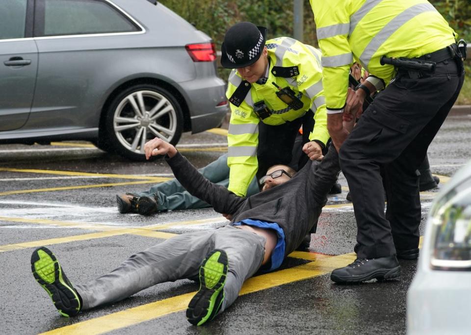 Insulate Britain has warned that the M25 will become a ‘place of non-violent civil resistance’ on Wednesday (Steve Parsons/PA) (PA Wire)