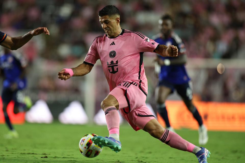 Luis Suarez scored both of Inter Miami's goals in a 2-0 against the FC Cincinnati at Chase Stadium on Aug. 24.