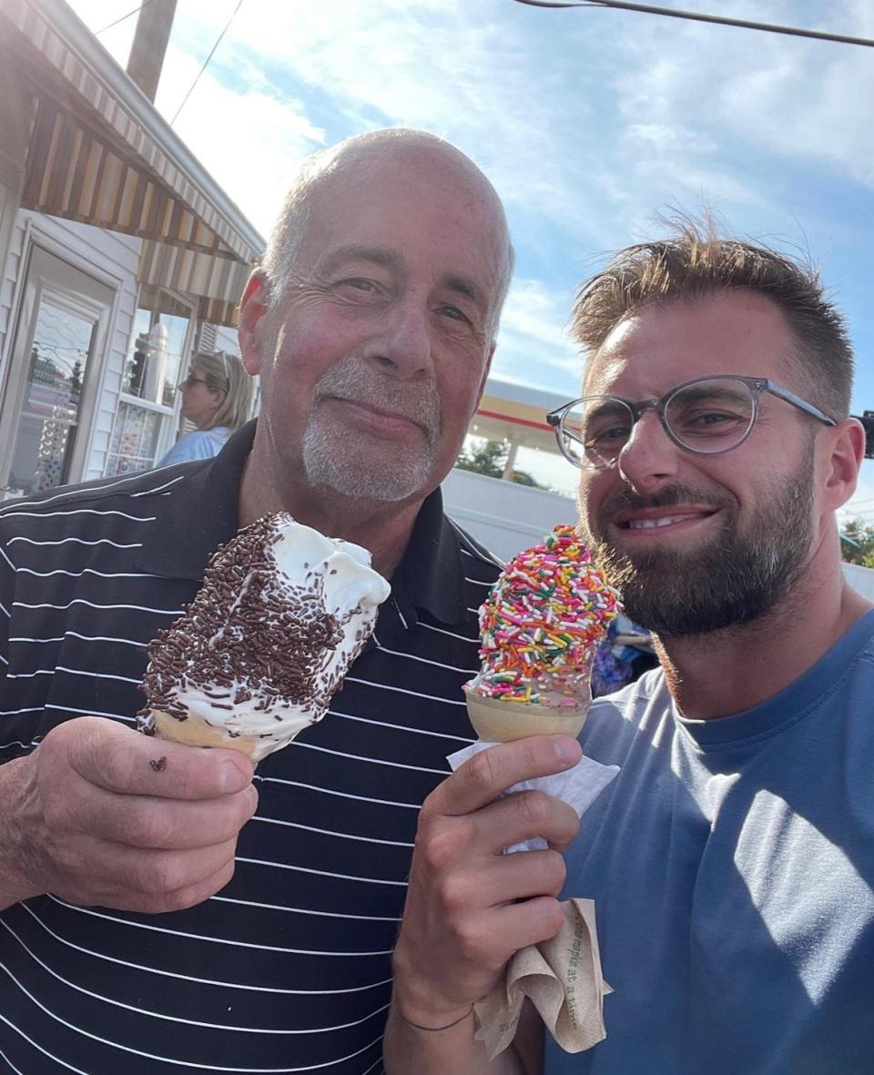 Rodney Riviello, left, 69, with son Dan, was found dead in Plymouth on Saturday afternoon, authorities said. The senior Riviello was last seen on June 18 in Plymouth. Rodney Riviello is the father of Provincetown Assistant Town Manager Dan Riviello.