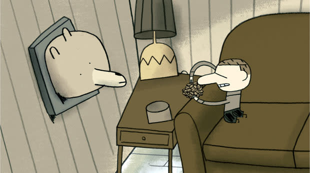 “Dimanche” - Montreal-based animator Patrick Doyon's "Dimanche" is nominated for the Best Animated Short Film award. A nostalgic and semi-autobiographical journey, "Dimanche" (French for "Sunday") follows a young boy on a visit to his grandparents' house in rural Quebec. The ten-minute hand animated film took Doyon two years to produce. The Oscar nomination is Doyon's first. Talk about hard work paying off.