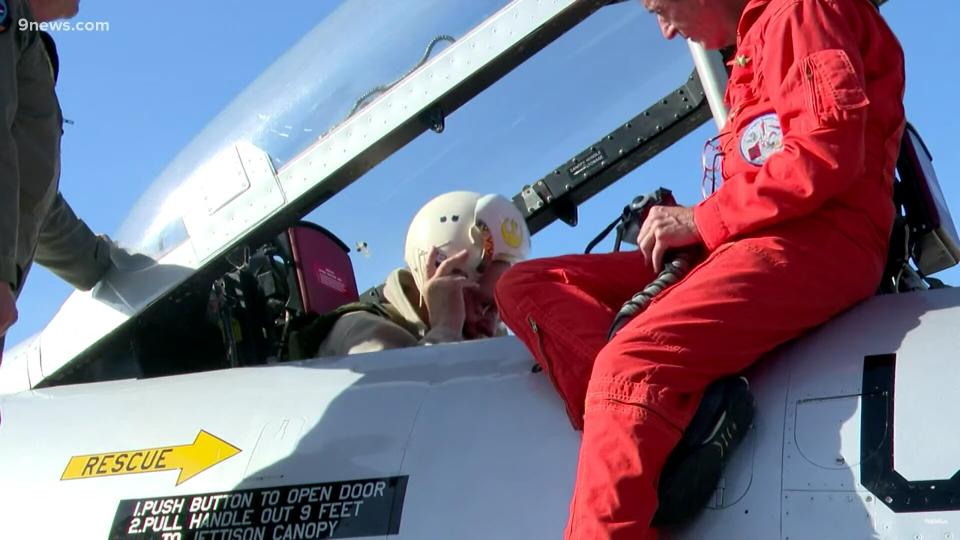 At 90 years old, Vietnam combat pilot Clyde Bridger returned to the cockpit of a T-33 fighter jet--the same kind he flew 65 years ago.