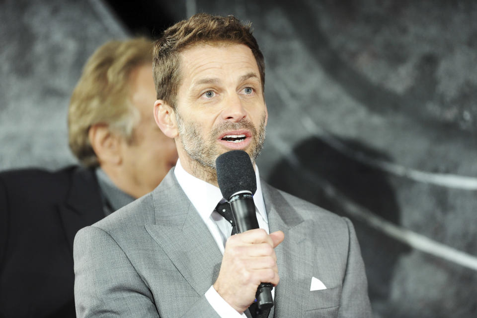 Director Zack Snyder attends the European Premiere of ‘Batman V Superman: Dawn Of Justice’ at Odeon Leicester Square on March 22, 2016 in London, England. (Photo by Dave J Hogan/Dave J Hogan/Getty Images)