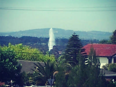 <p>Major water main bursts. Photo: @laurarankine</p>