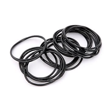 Shiny black rubber bracelet 20 pack, $6