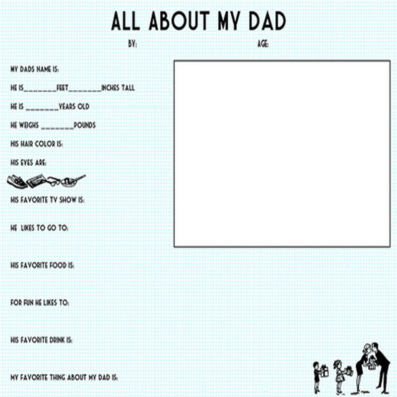 All About My Dad Printable