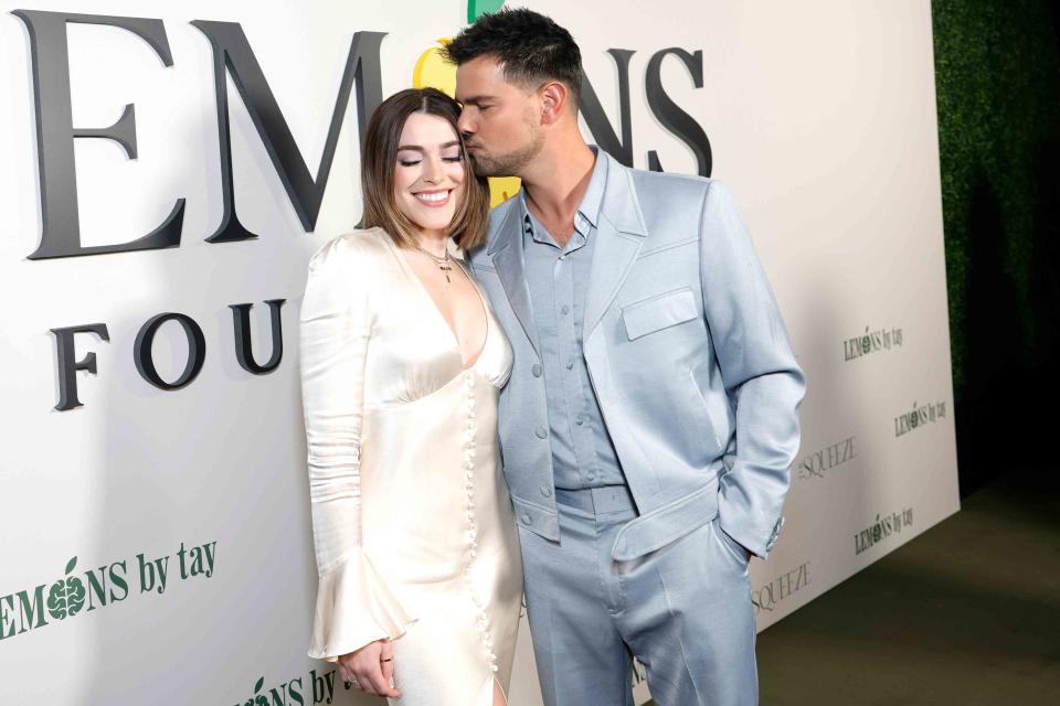 <p>Stefanie Keenan/Getty Images for Inaugural Lemons Foundation Gala hosted by Taylor & Taylor Lautner</p> Tay Lautner and Taylor Lautner attend the Inaugural Lemons Foundation Gala