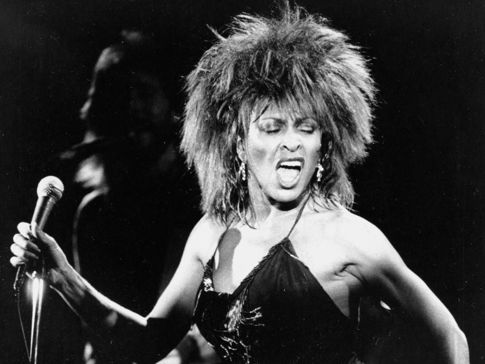 Tina Turner performing in Los Angeles on September 2, 1984.