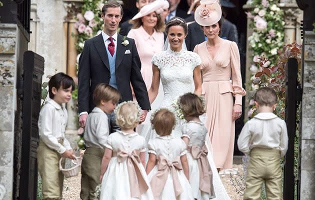 Pippa's big sister Kate was on hand to help on the big day. Source: Getty