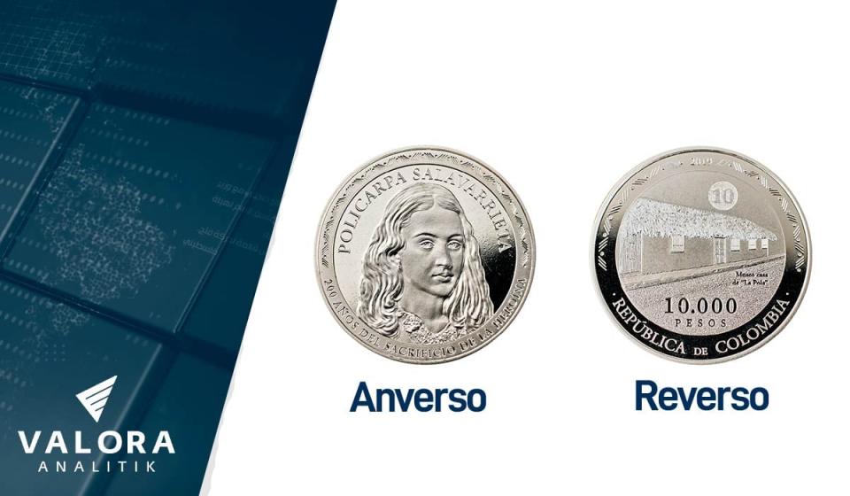 Moneda conmemorativa. Imagen: cortesía del Banco de la República