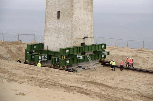 The Rubjerg Knude lighthouse is moved