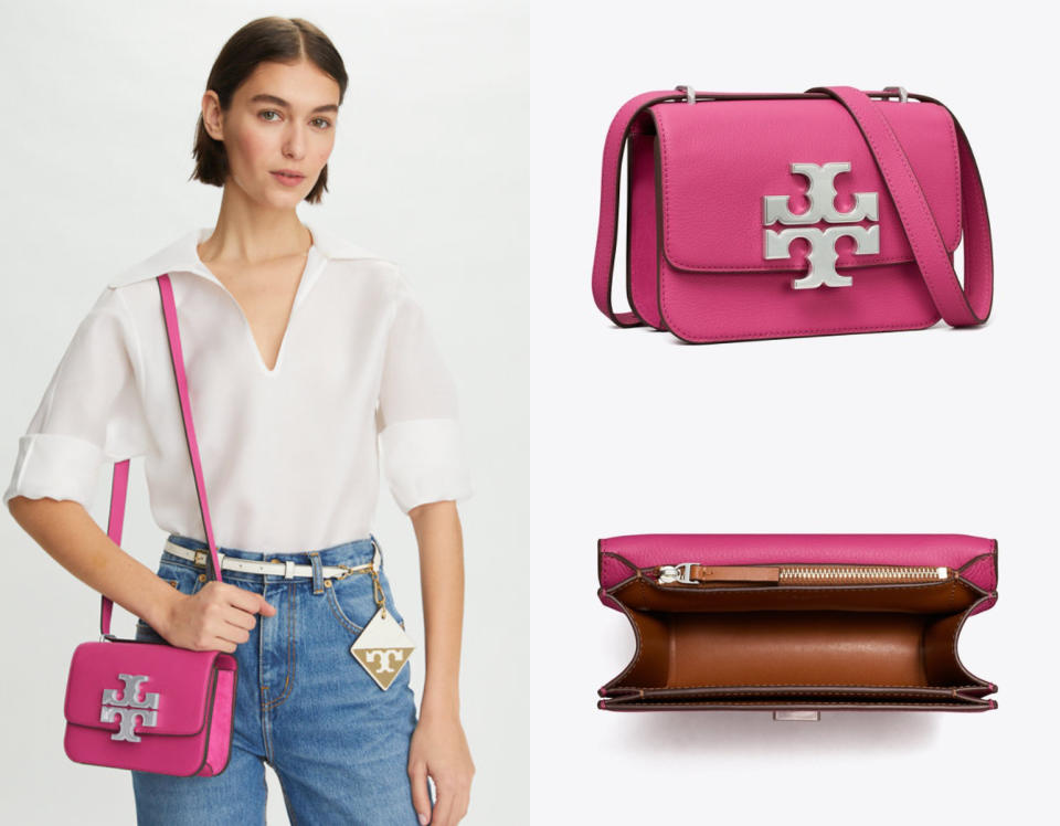 「芭比粉Barbiecore」精品包：Tory Burch ELEANOR 小號兩用單肩包，NT$26,900！圖片來源：Tory Burch