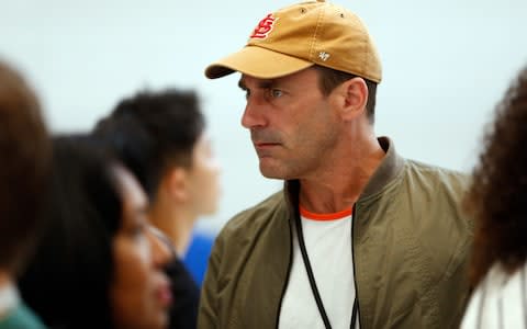 The Mad Men actor John Hamm was among the crowds at the launch - Credit: Stephen Lam/Reuters