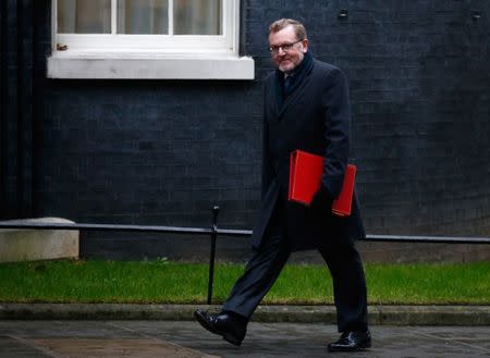 Britain's Secretary of State for Scotland David Mundell arrives for a cabinet meeting in Downing Street, London, January 31, 2017. REUTERS/Peter Nicholls