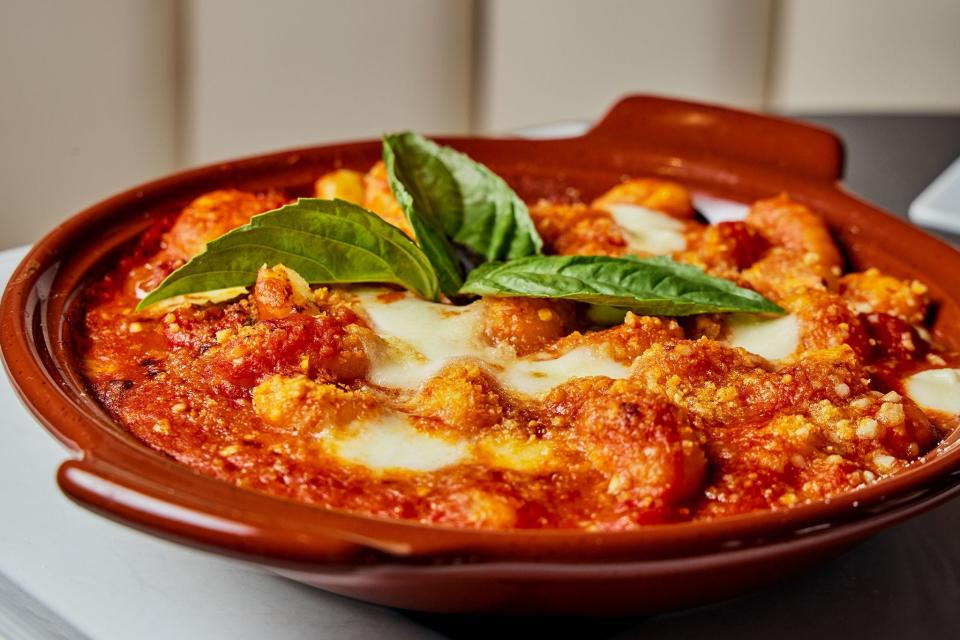 Joia Restaurant & Lounge’s classic gnocchi is a fresh marinara sauce.