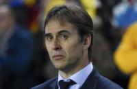 Football Soccer - Spain v Israel - 2018 World Cup Qualifying European Zone - Group G - El Molinon Stadium, Gijon, Spain, 24/3/17 Spain's head coach Julen Lopetegui looks on before match. REUTERS/Eloy Alonso