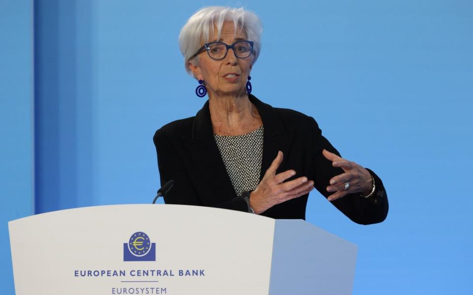 European Central Bank President Christine Lagarde indicated eurozone interest rates may need to move toward record highs - Alex Kraus/Bloomberg