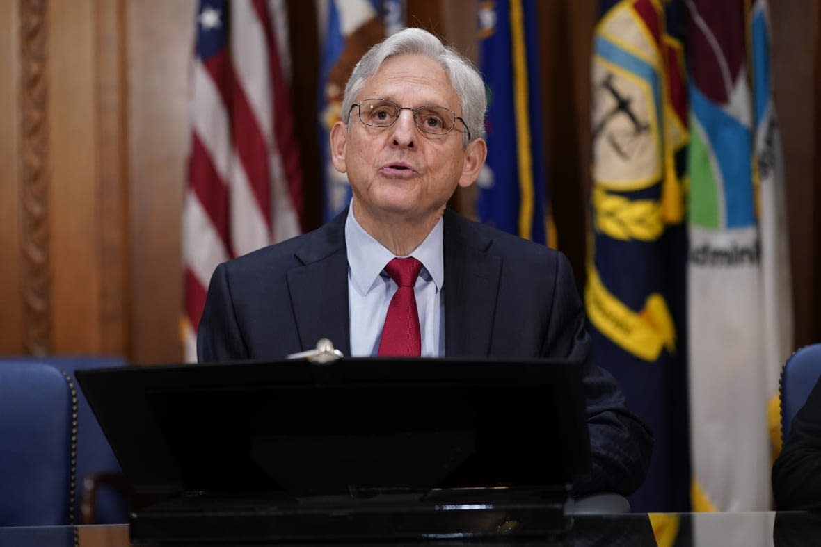 Attorney General Merrick Garland speaks at a news conference about a jury’s verdict against members of the Oath Keepers in the Jan. 6, 2021, attack on the U.S. Capitol, at the Justice Department in Washington, Wednesday, Nov. 30, 2022. (AP Photo/Patrick Semansky)
