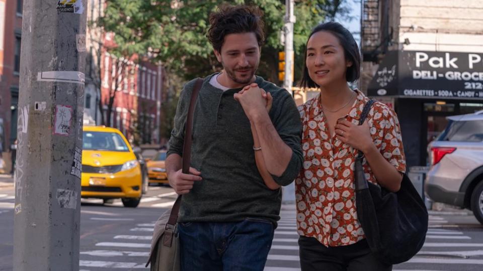 John Magaro and Greta Lee in “Past Lives” (A24)