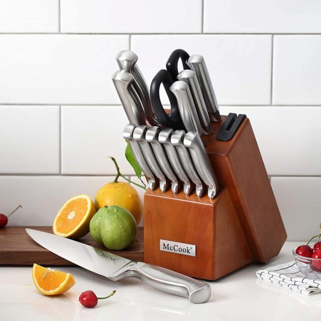 Marco Almond + Rainbow Titanium Cutlery Knife Set