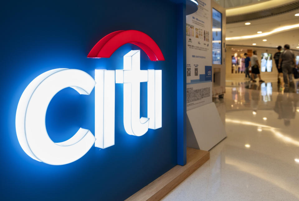 HONG KONG, CHINA - 2020/07/30: American multinational investment bank and financial services corporation, Citibank or Citi branch in Hong Kong. (Photo by Miguel Candela/SOPA Images/LightRocket via Getty Images)