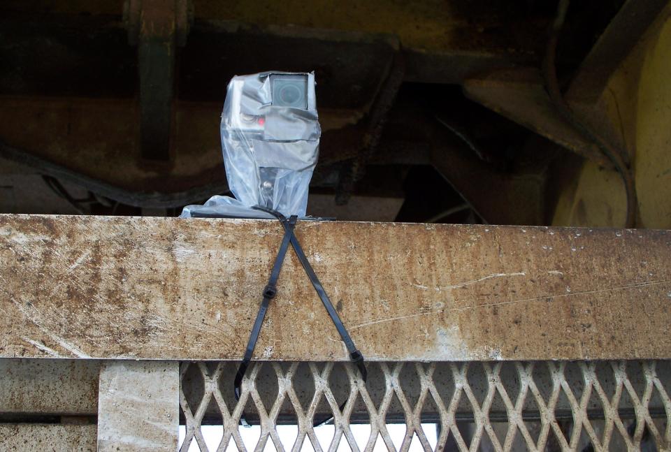 In this March 7, 2014 photo released the U.S. Department of Energy, specially-trained workers have placed a camera atop an elevator to make unmanned tests inside a nuclear waste dump in Carlsbad, N.M. They are finalizing plans to enter the nation's only underground nuclear waste dump after two separate incidents forced its closure weeks ago, including a leak that exposed more than a dozen workers to low levels of radiation. Officials with the DOE's Waste Isolation Pilot Plant say initial testing shows there's no contamination at an air intake shaft that leads into the mine or at the bottom of the mine's salt shaft. (AP Photo/Department of Energy)