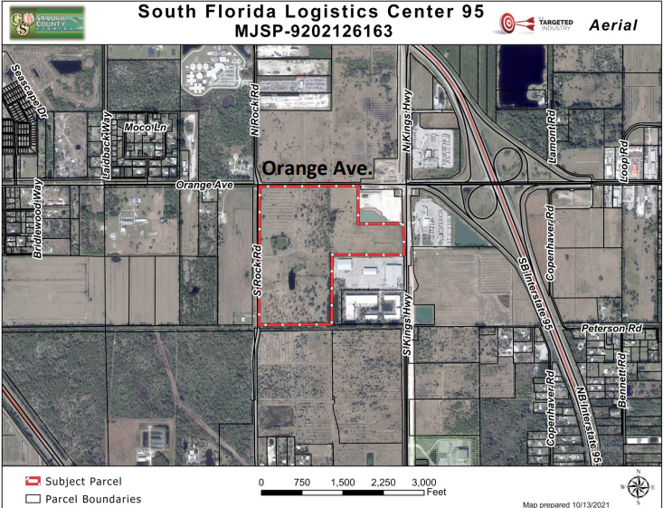 The South Florida Logistics Center 95, at the Orange Avenue and South Kings Highway intersection, would consist of a 1.1 million-square-foot building and a 245,300-square-foot rear-load facility.