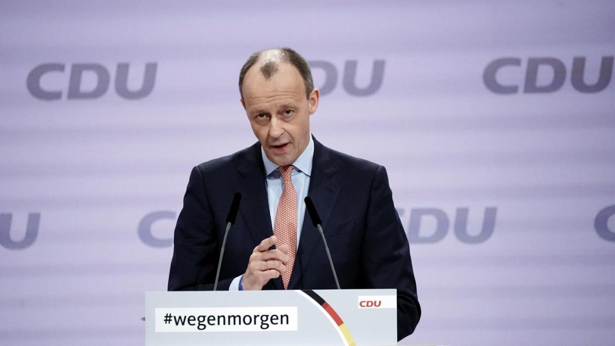 Hat trotz seiner Niederlage gegen Armin Laschet weiter höchste Ambitionen: CDU-Politiker Friedrich Merz.