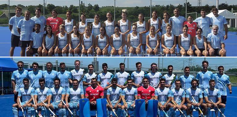 Las Leonas y los Leones, seleccionados femenino y masculino de hóckey sobre césped, competirán a las 00.15 y 7 horas del domingo, respectivamente.