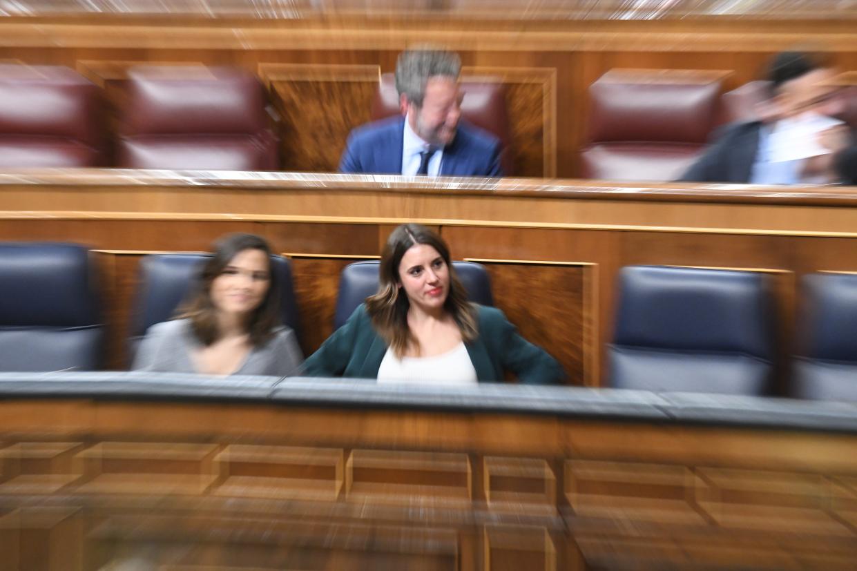 La ministra de Igualdad, Irene Montero, este 23 de noviembre en el Congreso de los Diputados. (Foto: Fernando Sanchez / Europa Press / Getty Images).