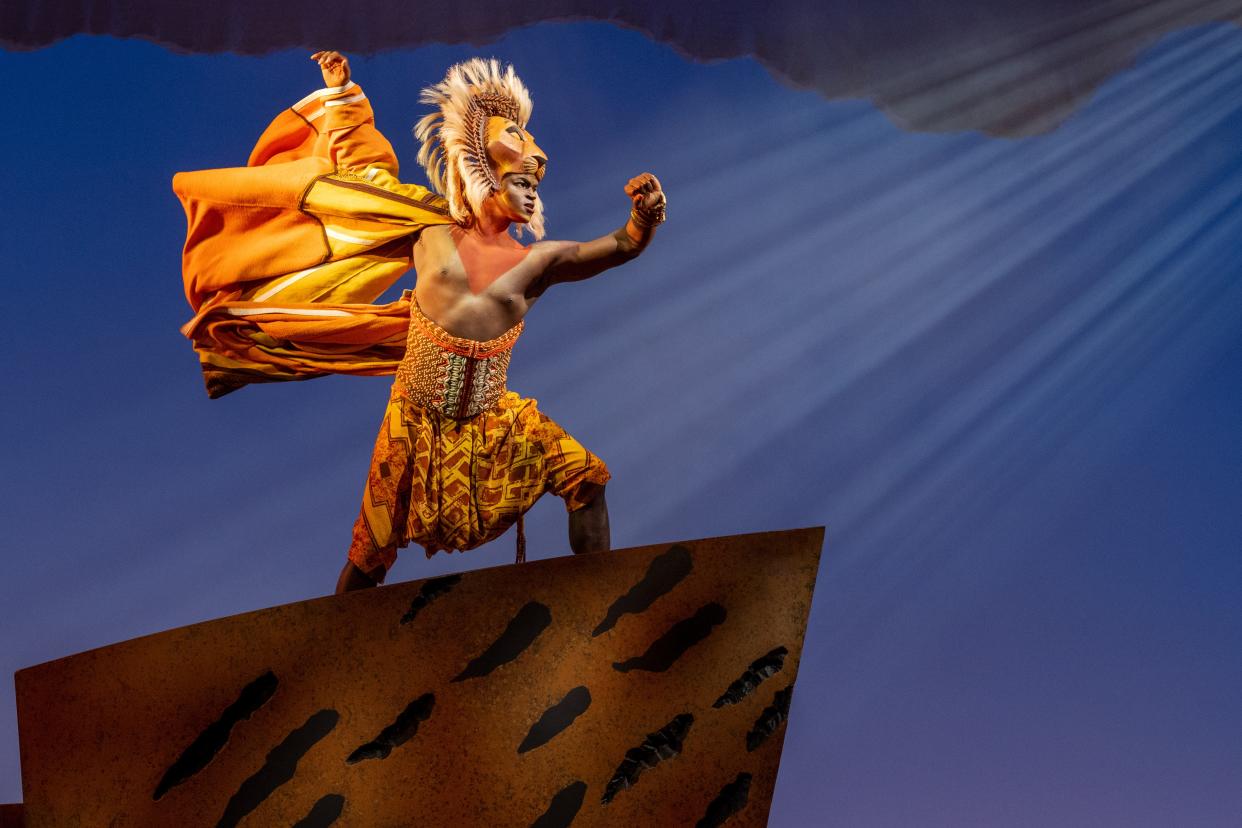 Darian Sanders plays Simba in The Lion King North American tour, which runs through Sunday, Oct. 15 at Lubbock's Buddy Holly Hall.