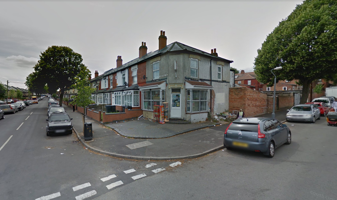 The wall in question on the corner of Farndon Road in the city’s Alum Rock district (Google Street View)