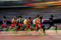 LONDON, ENGLAND - AUGUST 03: Athletes compete in the Men's 1500m Round 1 Heats on Day 7 of the London 2012 Olympic Games at Olympic Stadium on August 3, 2012 in London, England. (Photo by Stu Forster/Getty Images)