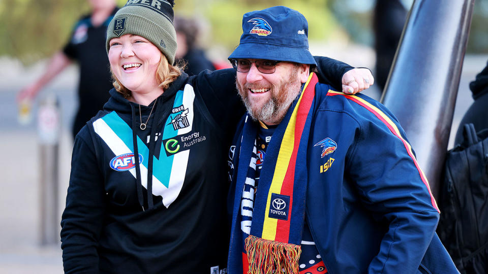 South Australian footy fans will have a bonanza on their hands when all nine games of round five are played in Adelaide and surrounds. (Photo by James Elsby/AFL Photos via Getty Images)