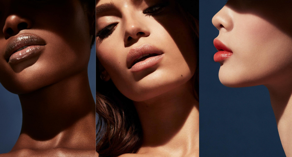 Fenty Beauty's new Slip Shine Sheer Shiny Lipstick is available now. Images via Fenty Beauty.