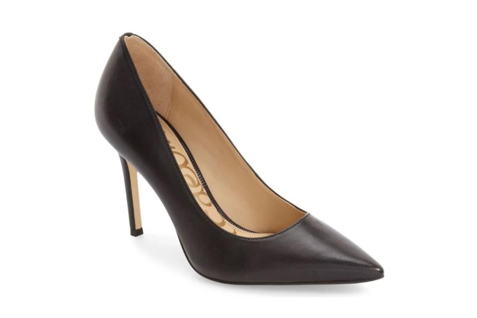 sam edelman, hazel pointed toe pump, black heel