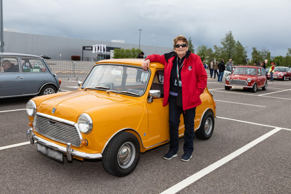 Giulia posing next to a classic Mini (Keith Barnes Photography/PA Real Life)