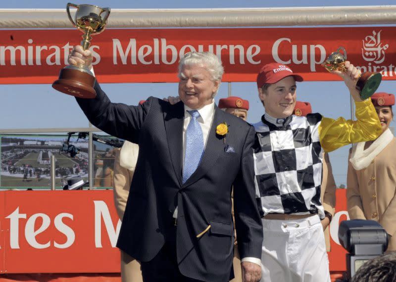 Bart Cummings' three children are fighting over his multimillion-dollar estate in court on Friday. Photo: AAP