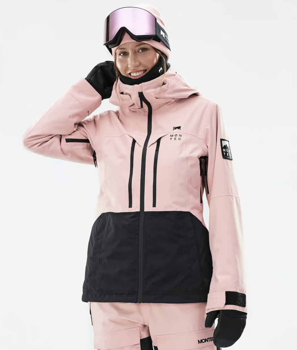 <p><a href="https://www.montecwear.com/moss-w-snowboard-jacket-women-soft-pink-black" rel="nofollow noopener" target="_blank" data-ylk="slk:Shop Now;elm:context_link;itc:0;sec:content-canvas" class="link ">Shop Now</a></p><p>Moss W Snowboard Jacket</p><p>Montec</p><p>$239.00</p>