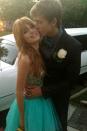 <p>Bella looked adorbs at her prom in a pretty green gown that went perfectly with her red locks.</p>