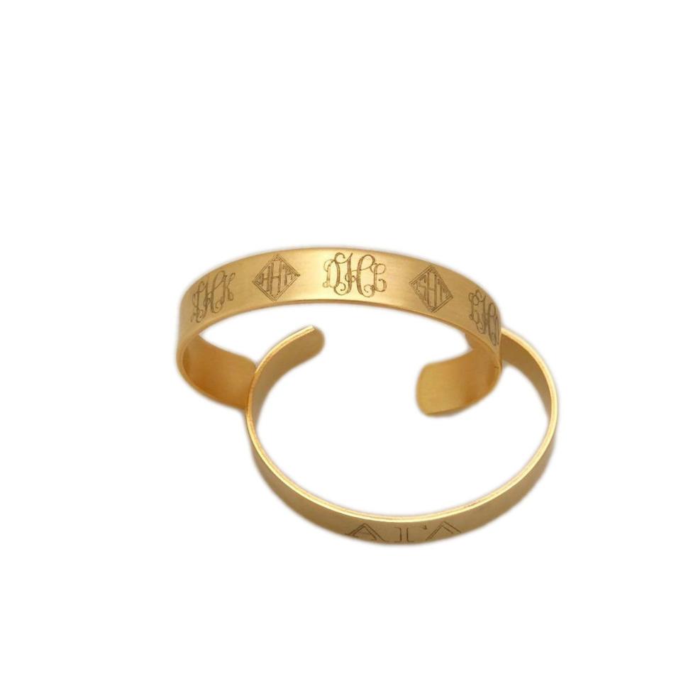 Engraved Monogram Cuff