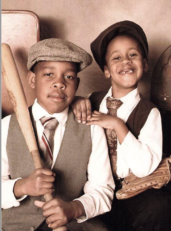 Jeremiah Brown is pictured here with his brother