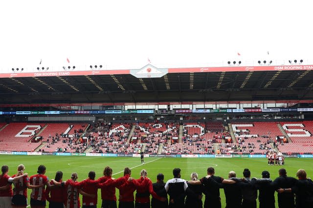 There was a minute's applause for Cusack before kick-off 