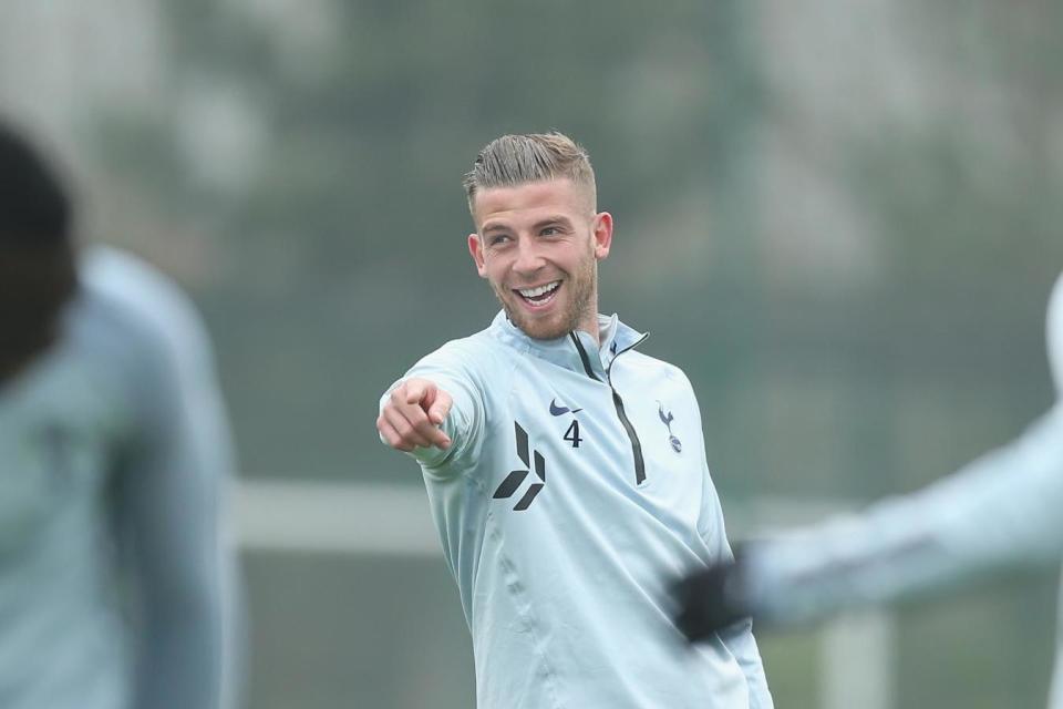 <p>Toby Alderweireld misses out to Arsenal counterpart Gabriel</p>Tottenham Hotspur FC via Getty Images