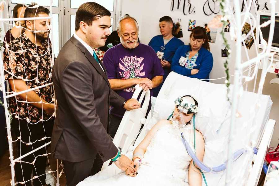 Florida US couple Joey Williams and cancer patient Nina Marino married in hospital days before she died.