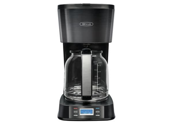 Bella 12-Cup Glass-Carafe Black Drip Coffee Maker - Black