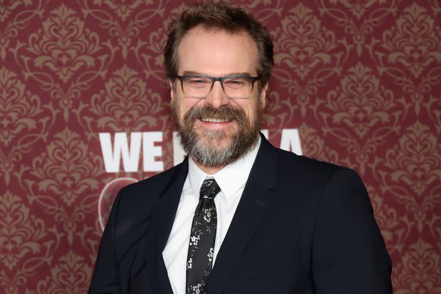 <p>Monica Schipper/Getty</p> David Harbour